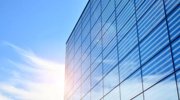 Edificio Comercial Cerca Textura Abstracta Del Edificio Moderno Cristal Azul — Foto de Stock