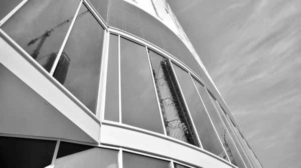 Abstract Modern Architecture High Contrast Black White Tone Architecture Geometry — Stock Photo, Image