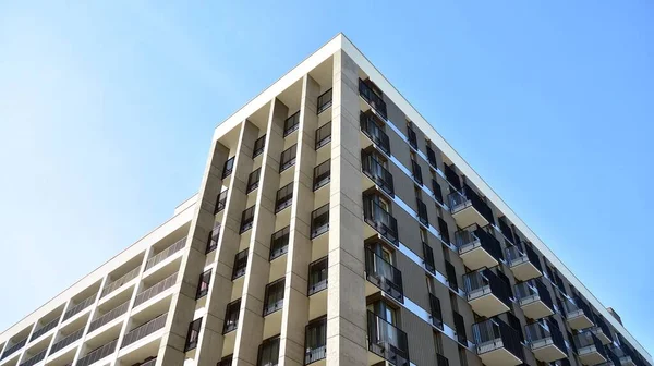 Modern European Residential Apartment Buildings Quarter Abstract Architecture Fragment Modern — Stock Photo, Image