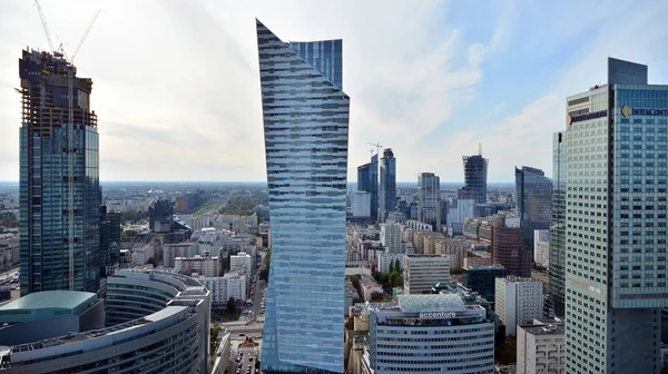 Varsóvia Polónia Setembro 2020 Cityscape Cidade Varsóvia Partir Terraço Localizado — Fotografia de Stock