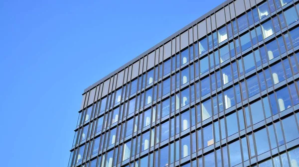 Fachada Fragmentos Moderno Edificio Oficinas Con Acristalamiento Perspectiva — Foto de Stock
