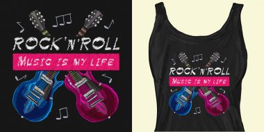 Nakış rock müzik, çapraz gitar, sloganı rock müzik