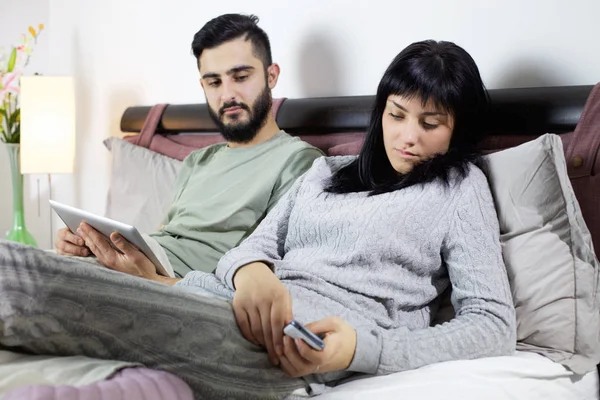 Young Troubled Couple Jealous Concept — Stock Photo, Image