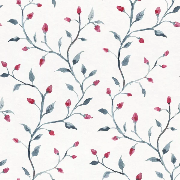 Roses. Hand Drawn Watercolor Floral Pattern. — Stock Photo, Image