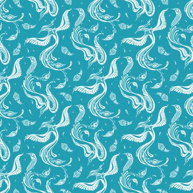 Güzel tavus kuşu. Egzotik kuş Seamless modeli