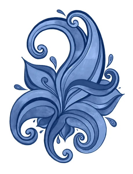 Streszczenie kwiat niebieski — Zdjęcie stockowe