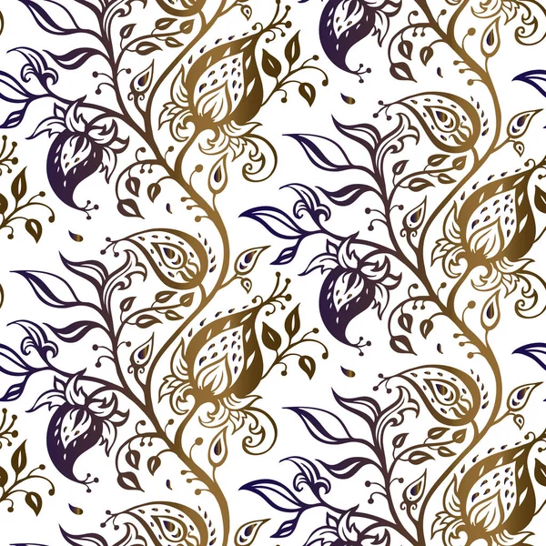 Paisley-Hintergrund. Handgezeichnetes Ornament. — Stockvektor