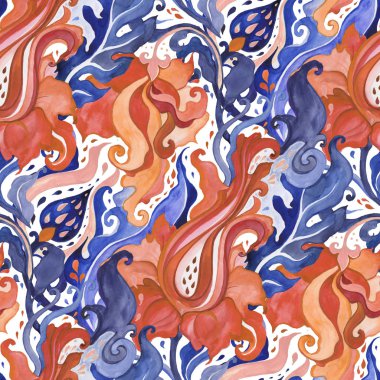 Suluboya çiçek deseni