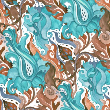 Suluboya çiçek deseni