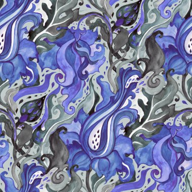 Suluboya çiçek deseni