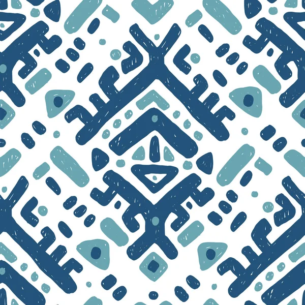 Adorno Ikat. Patrón tribal — Vector de stock