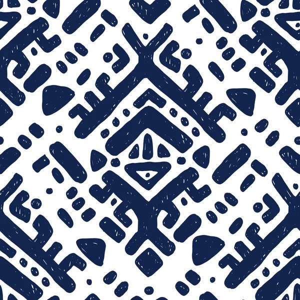 Ikat Ornament. Stammesmuster — Stockvektor