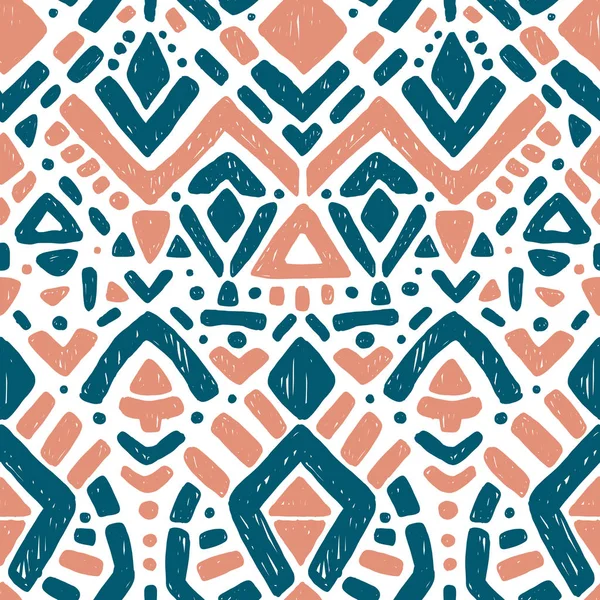 Adorno Ikat. Patrón tribal — Vector de stock