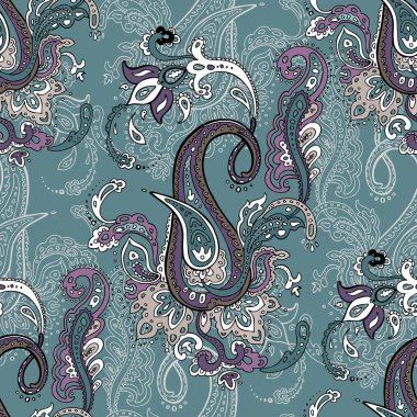 Paisley. Elle çizilmiş Boho süsleme