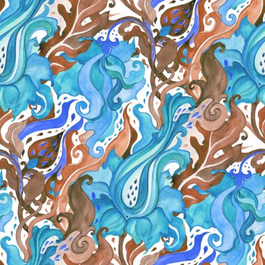 Suluboya çiçek deseni