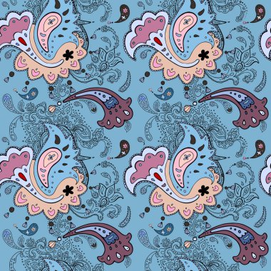 Paisley. Elle çizilmiş Boho süsleme