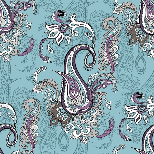 Paisley. Ornement Boho dessiné à la main — Image vectorielle