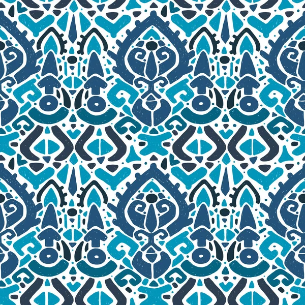 Ikat sieraad. Golven Tribal patroon — Stockvector