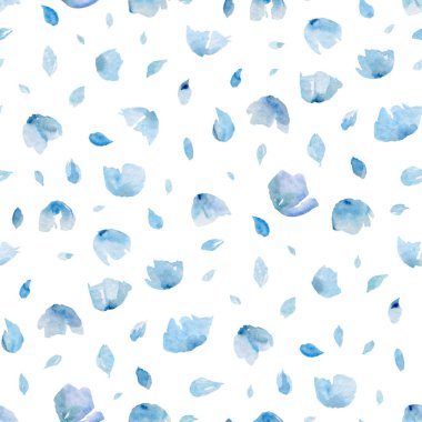 Suluboya haşhaş. Elle çizilmiş seamless modeli