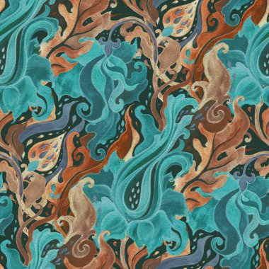 Suluboya çiçek deseni