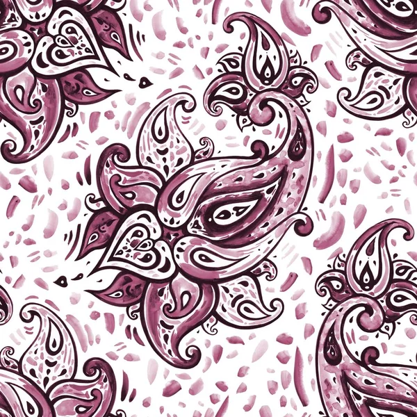 Цветы Пэйсли Индиго. Экзотический винтажный рисунок — стоковое фото