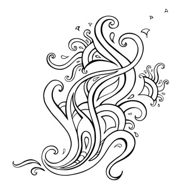 desenli arka plan. çizilmiş süsleme el.