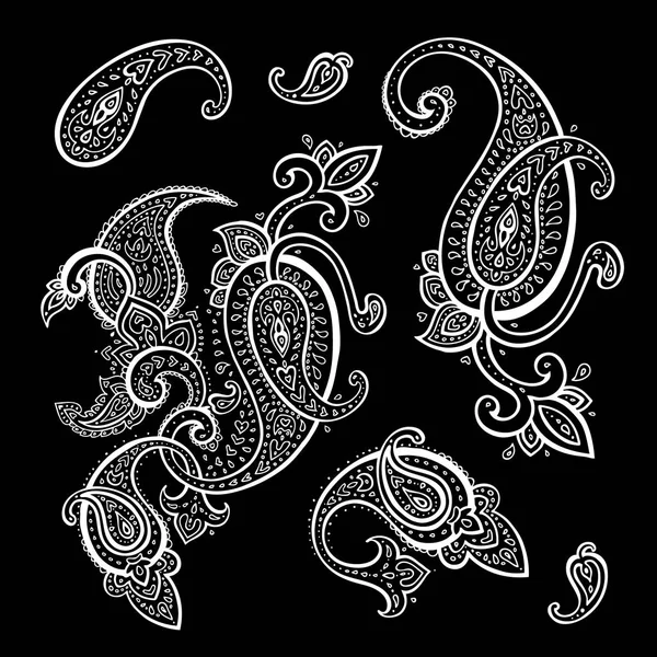 Paisley sfondo. Decorazione disegnata a mano . — Vettoriale Stock