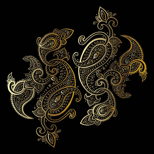 Paisley Hintergrund Handgezeichnetes Ornament Vektorillustration — Stockvektor
