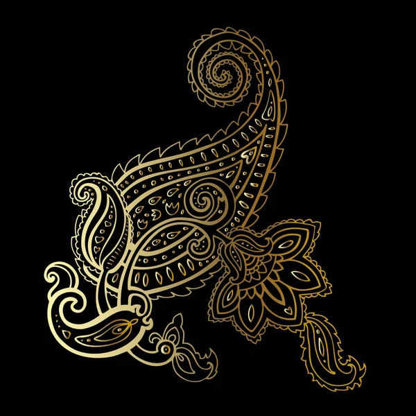 Paisley-Hintergrund. Handgezeichnetes Ornament. — Stockvektor
