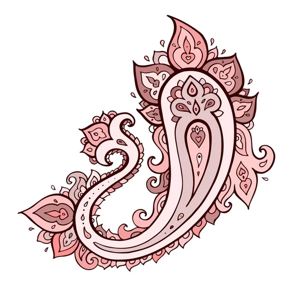 Paisley achtergrond. hand getrokken ornament. — Stockvector