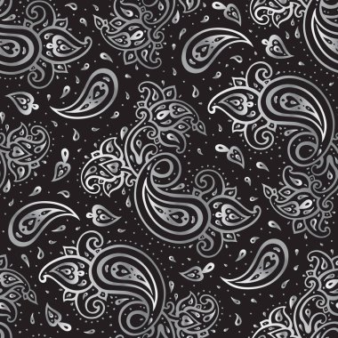 Şık el sorunsuz Paisley çizilmiş desen