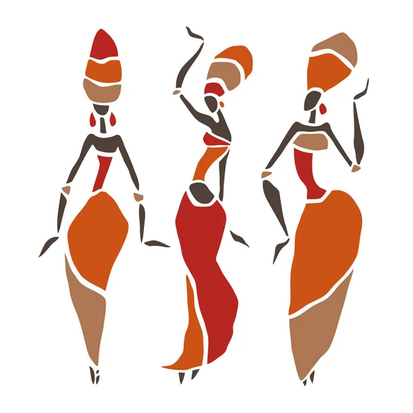 Belle silhouette de danseurs — Image vectorielle