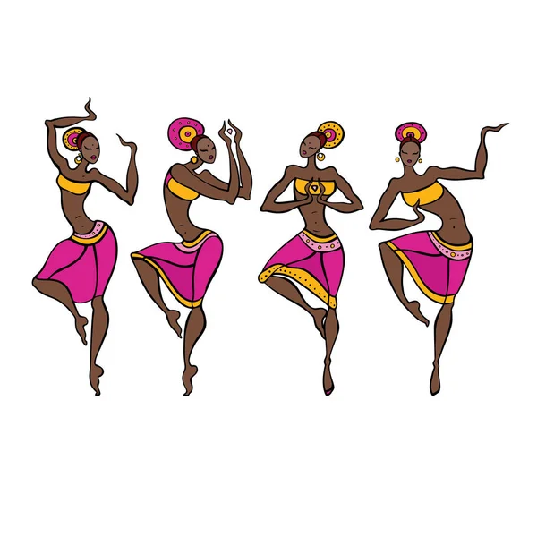 Piękne tancerki sylwetka — Wektor stockowy