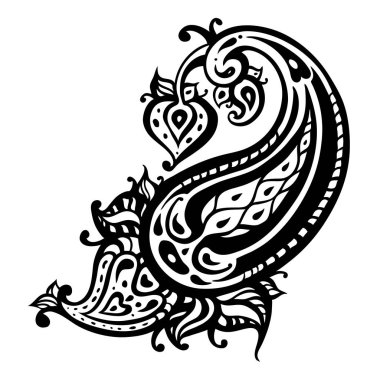 Paisley. etnik süs. vektör illüstrasyon izole