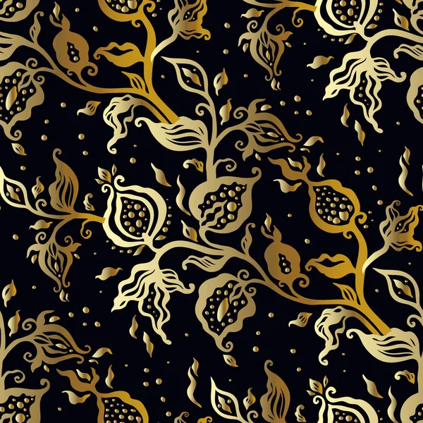 Paisley background. Padrão sem costura vintage com mão desenhada Flores abstratas . —  Vetores de Stock