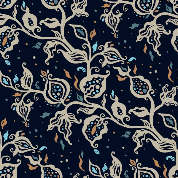 Paisley sfondo. Vintage modello senza cuciture con fiori astratti disegnati a mano . — Foto stock gratuita