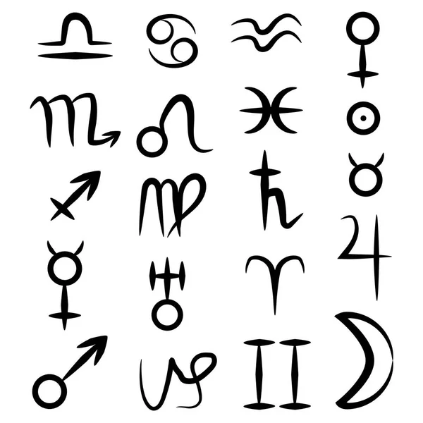 chiromancy ve Astroloji kümesi, vektör çizim çizim şarkı söylüyor
