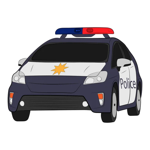 Rendőrség Autó Vektor Ábra Rajz — Stock Vector