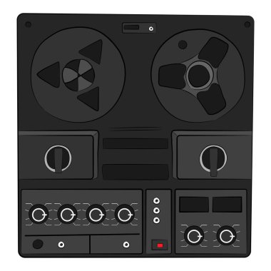 vintage müzik sistemi oyuncu vektör çizim çizim