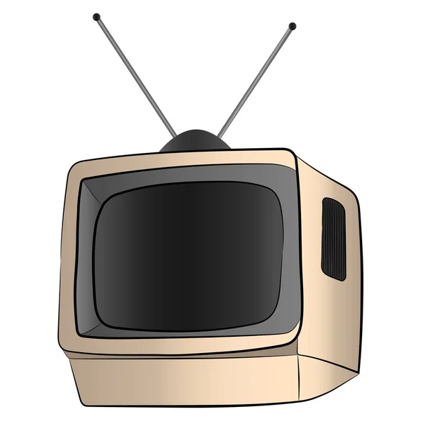 vintage Tv İzleyicisi. Retro vektör çizim çizim