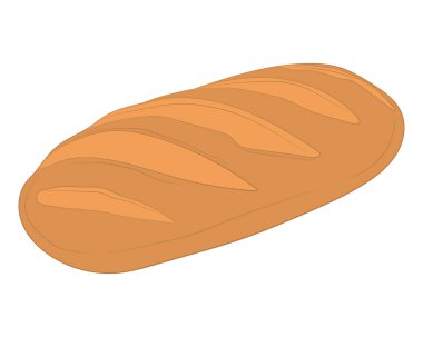 taze ekmek fırın simgesi. vektör çizim çizim