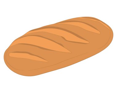 taze ekmek fırın simgesi. vektör çizim çizim
