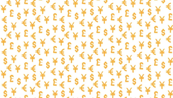 Para Döviz Alım desen arka plan. Dünya para birimi dolar, euro, pound ve yen şarkı söylüyor