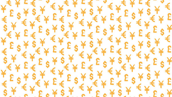 Валютный фон. Мировая валюта доллара, евро, фунта и иены поет
