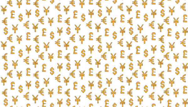 Валютный фон. Мировая валюта доллара, евро, фунта и иены поет
