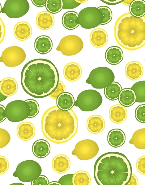 yeşil ve sarı limon seamless modeli