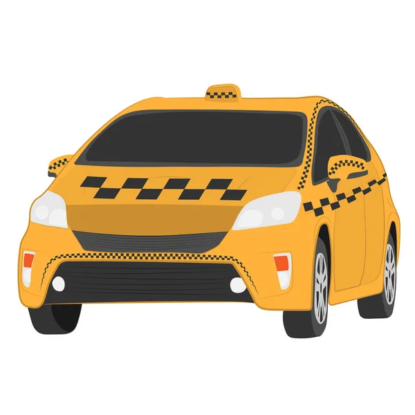 Illustration Dessin Vectoriel Jaune Voiture Taxi — Image vectorielle