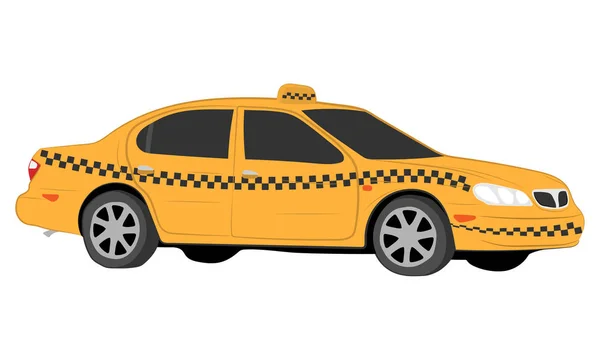 Illustration Dessin Vectoriel Jaune Voiture Taxi — Image vectorielle