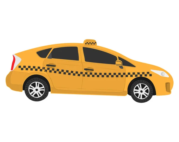 Illustration Dessin Vectoriel Jaune Voiture Taxi — Image vectorielle