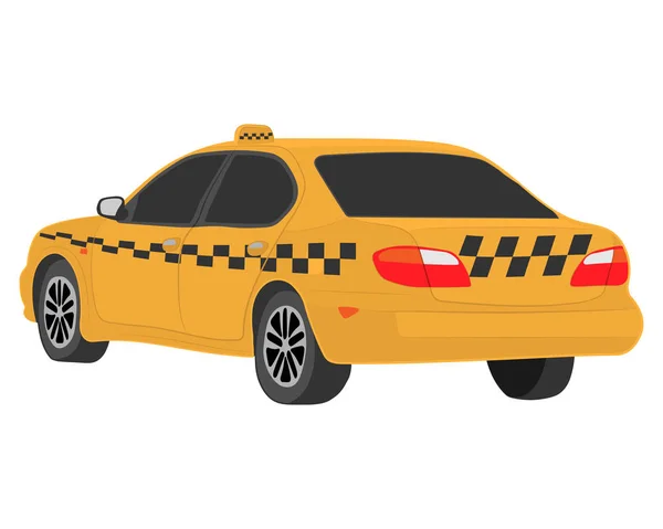 Illustration Dessin Vectoriel Jaune Voiture Taxi — Image vectorielle